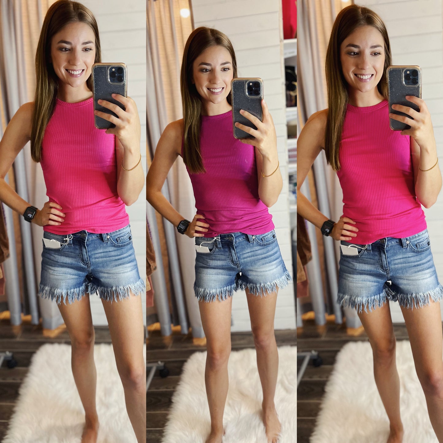 Zenana Ribbed Fitted Tanks