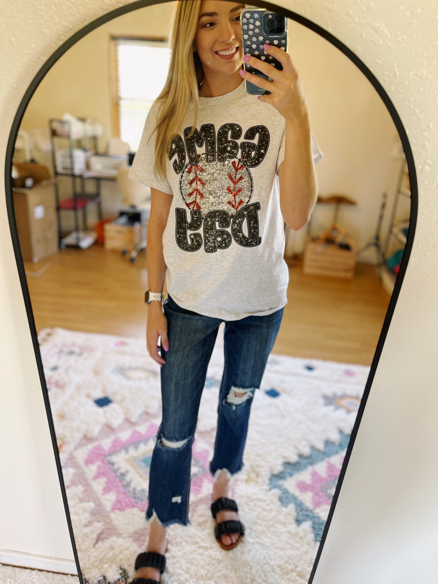 Game Day Faux Sequin Tee