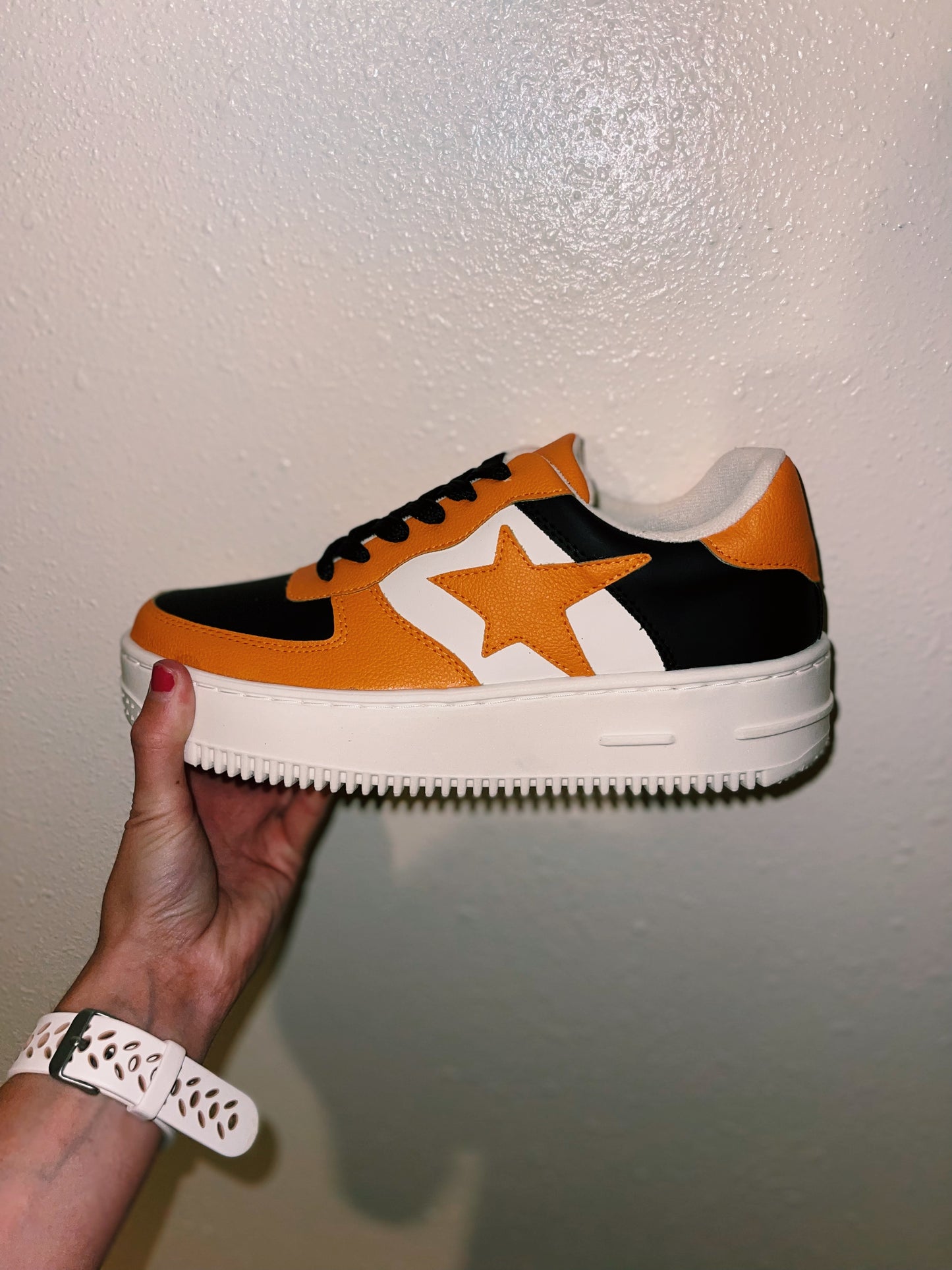 Orange & Black Sneakers