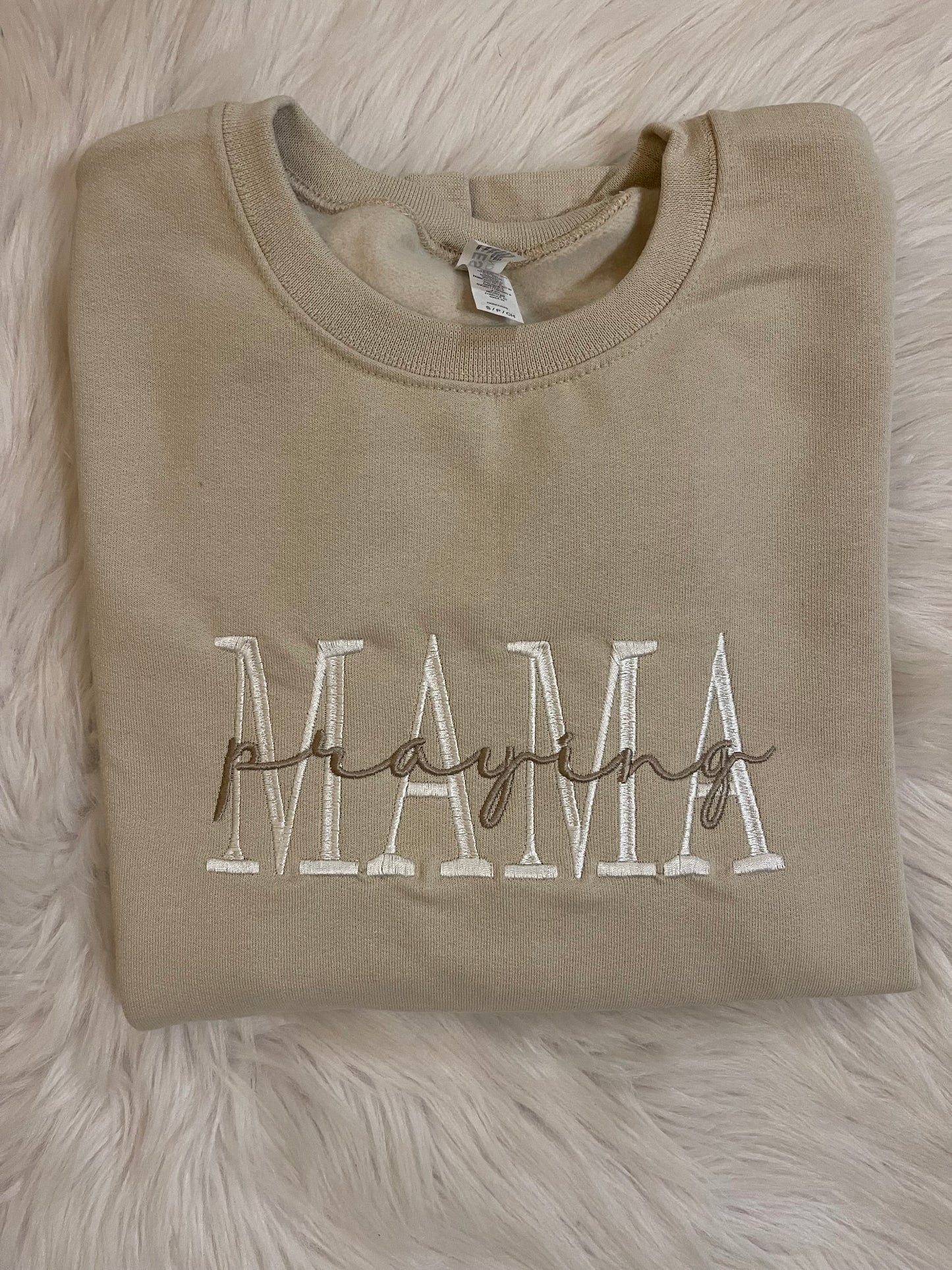 Praying Mama Embroidered Sweatshirt