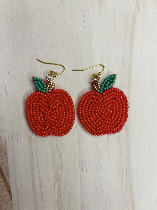 Apple Seed Bead Earrings