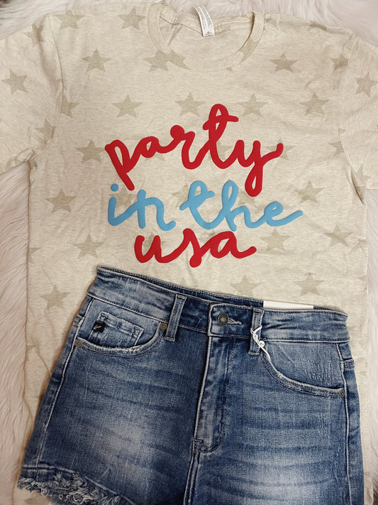 Party In The USA Puff Tee