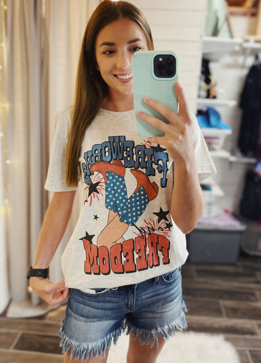 Fireworks and Freedom Graphic Tee