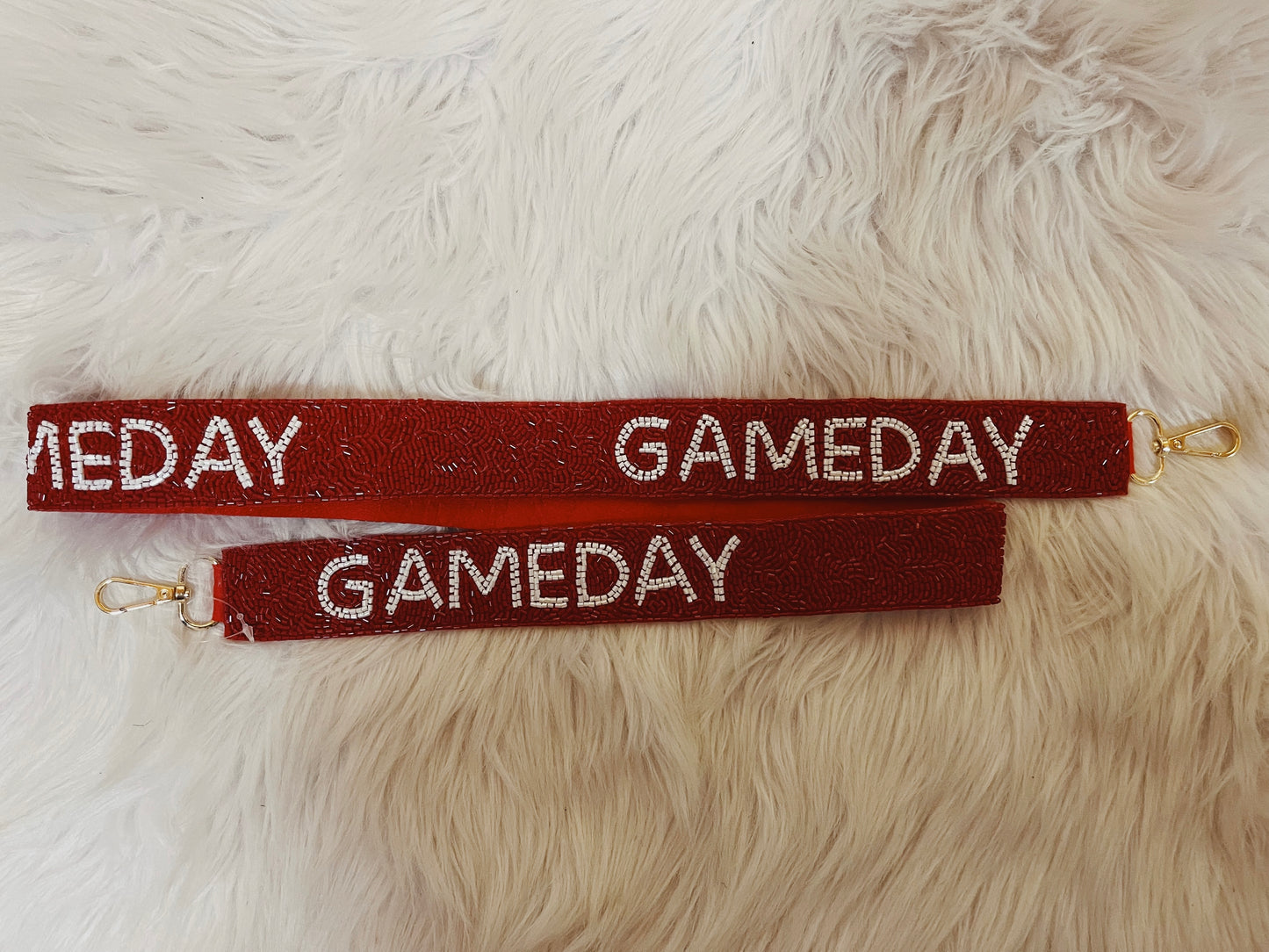 Red & White Gameday Purse Strap