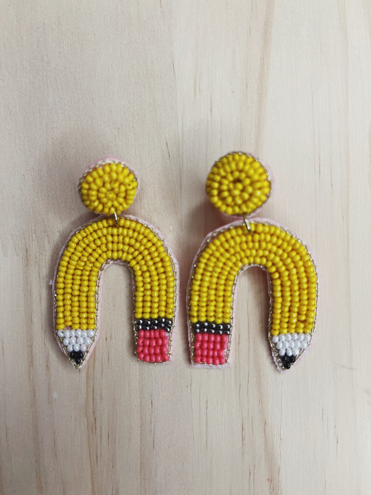 Pencil Arch Seed Bead Earrings