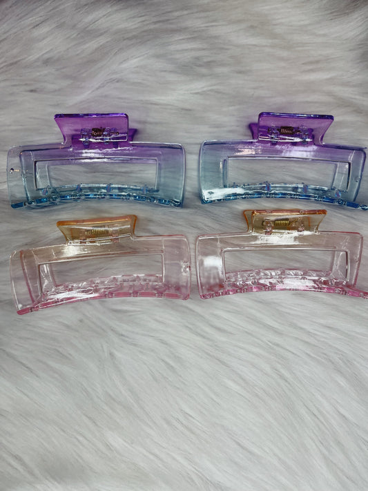 Clear Colored Hair Clips
