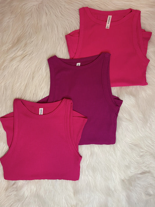 Zenana Ribbed Fitted Tanks