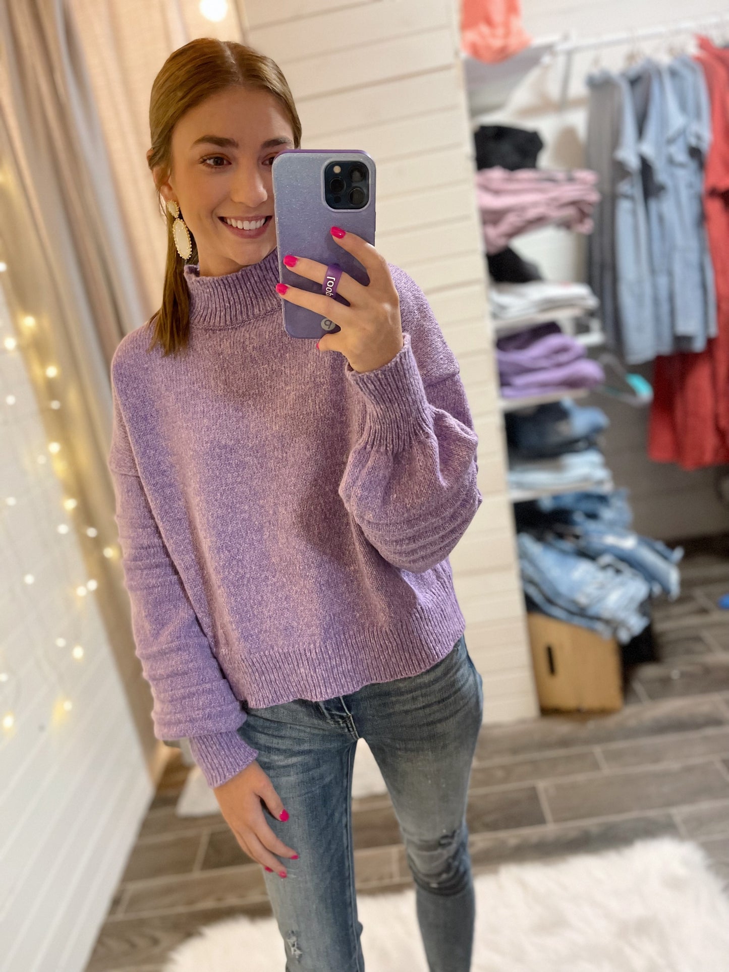 Periwinkle Sweater – Four Seasons Boutique